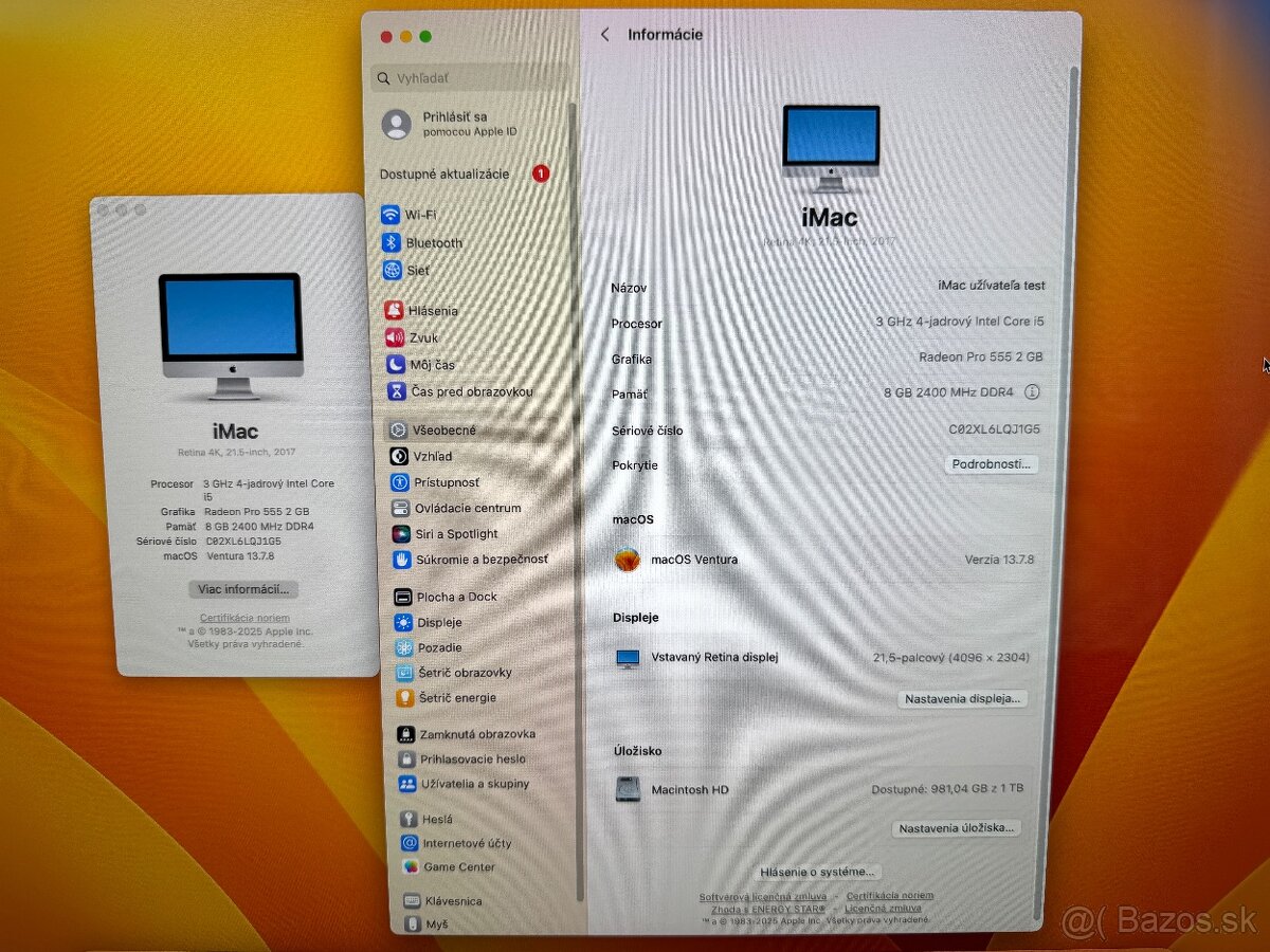 Inzerát č. 4 – Apple iMac 21,5” Retina 4K, 2017 - 3
