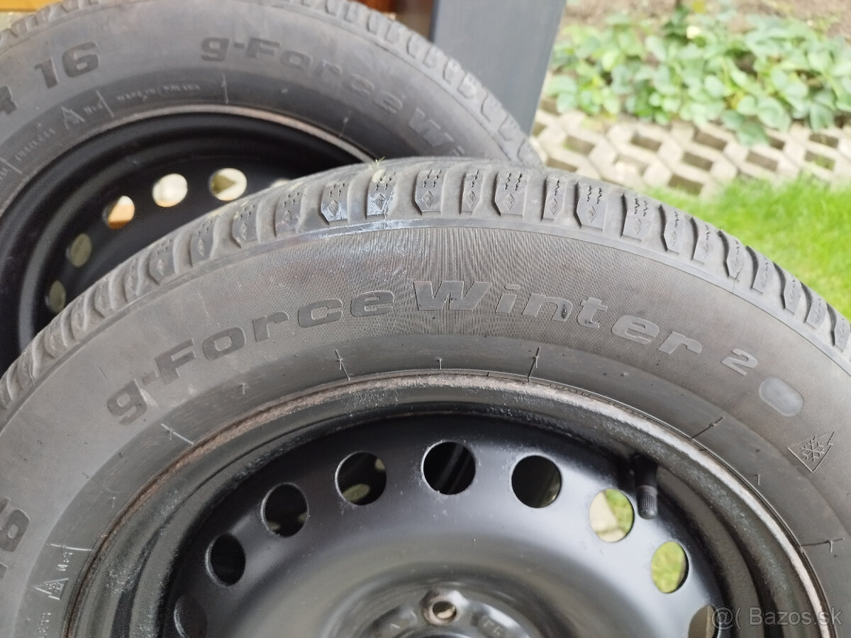 Predám plechové disky R16 so zimnými pneumatikami - 3