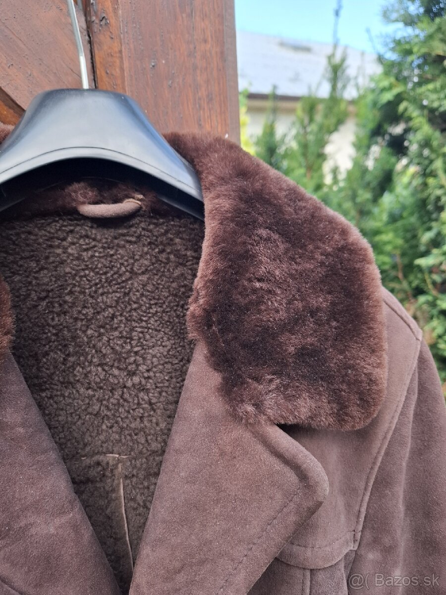 Pánsky zimný kabát z pravej ovčej kože a vlny KARA - 3