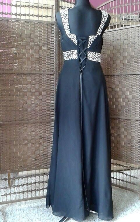 Čierne spoločenské šaty 38-40-42 - 3
