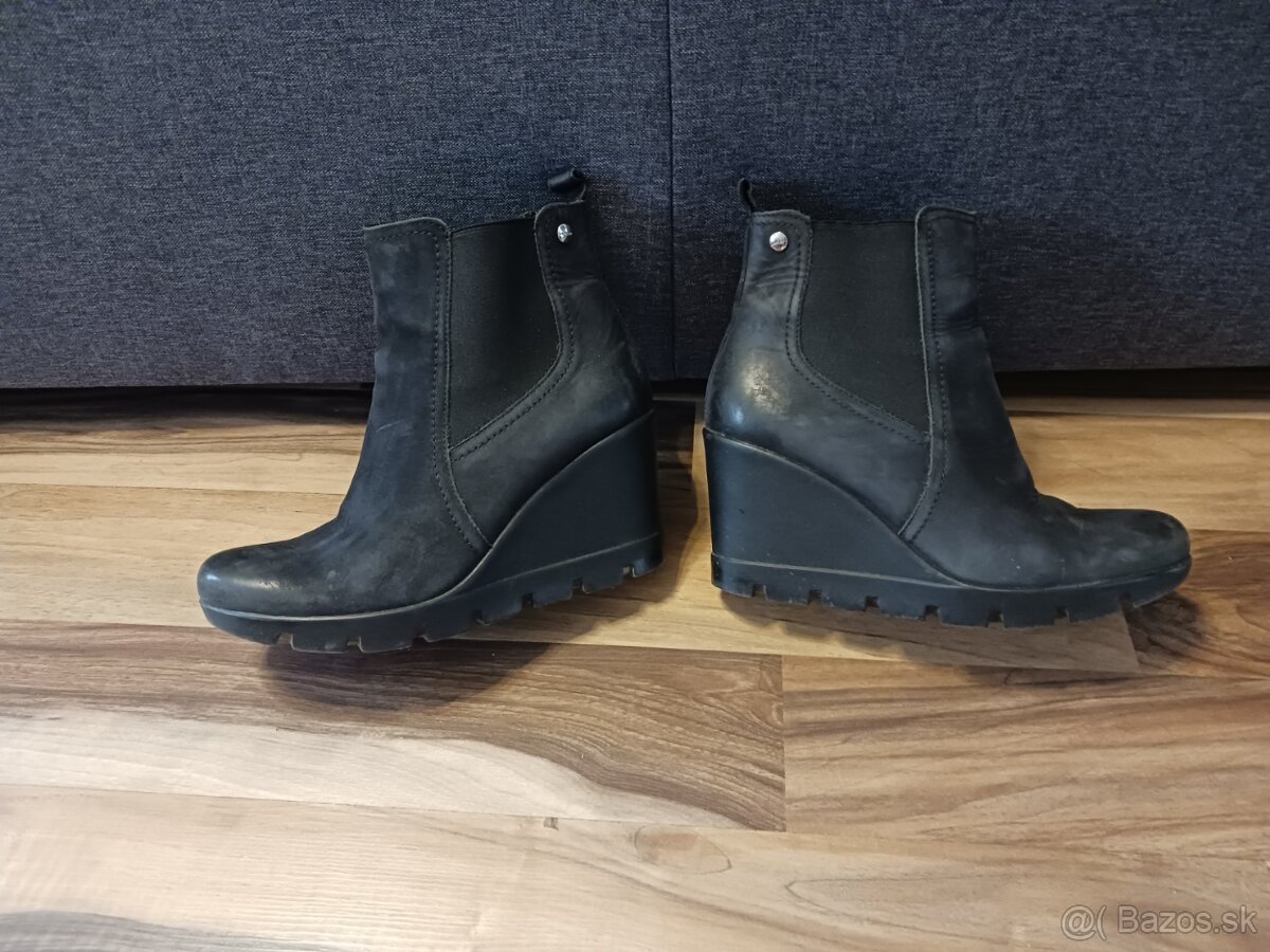 Cierne zimne kotníkové čižmy - 3