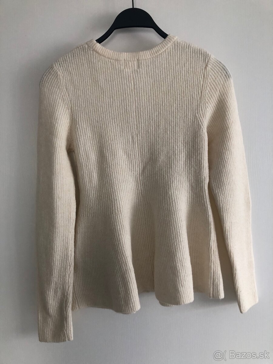 Biely vlnený sveter H&M, veľk. L - 3