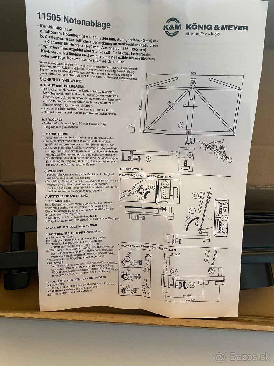 Stojan na noty Konig & Meyer - 3