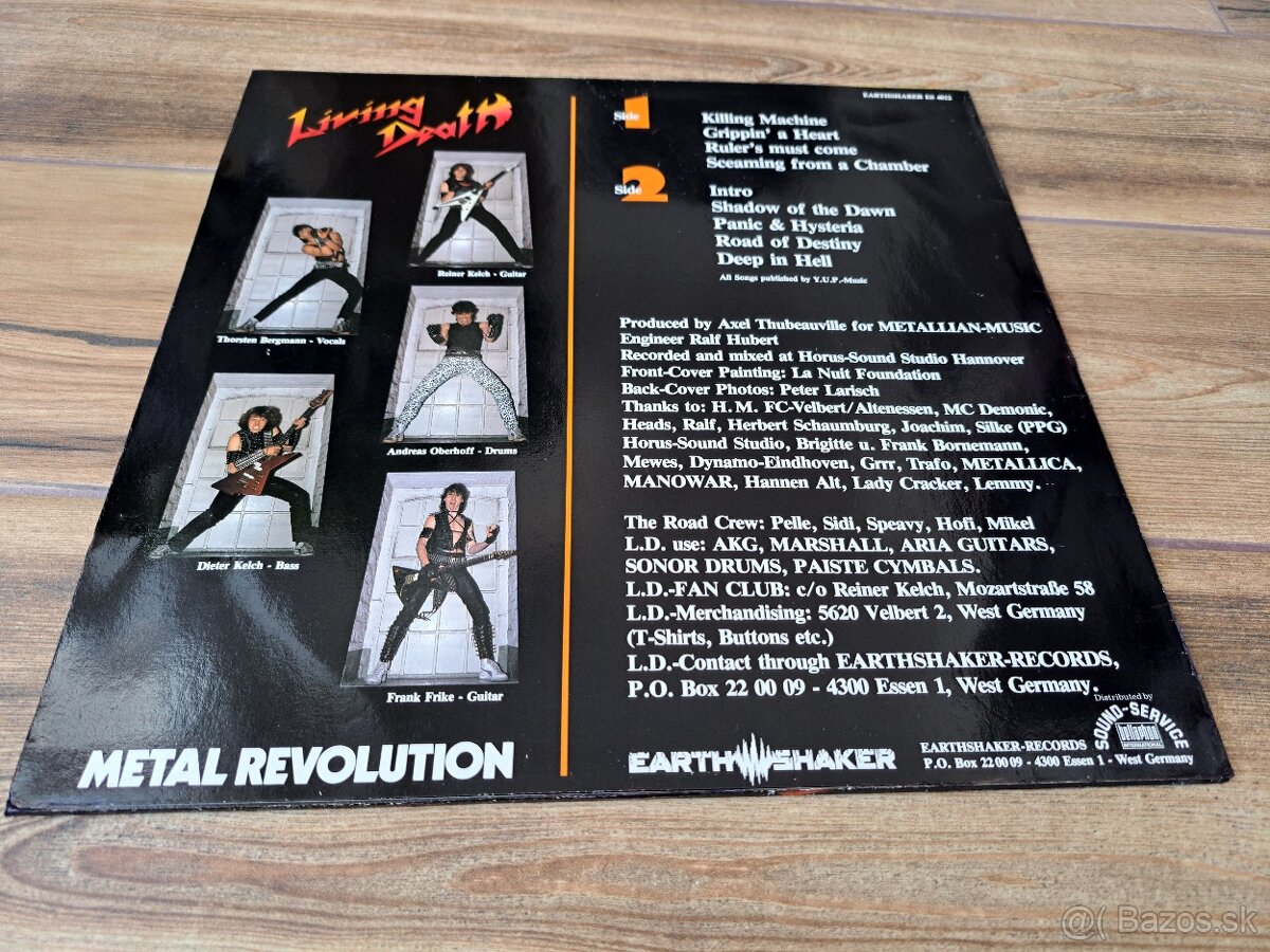 Lp LIVING DEATH- Metal Revolution / EX - 3
