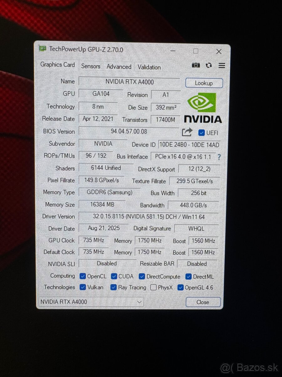 RTX A4000 - 3