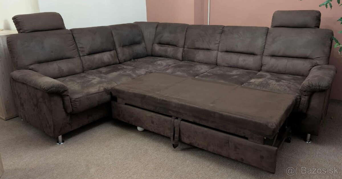 Pohodlný rozťahovací rohový gauč s kreslom - 3