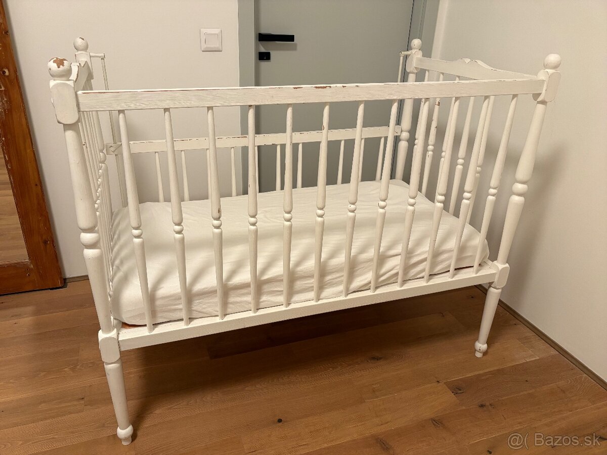 Detska drevena retro postielka - 3