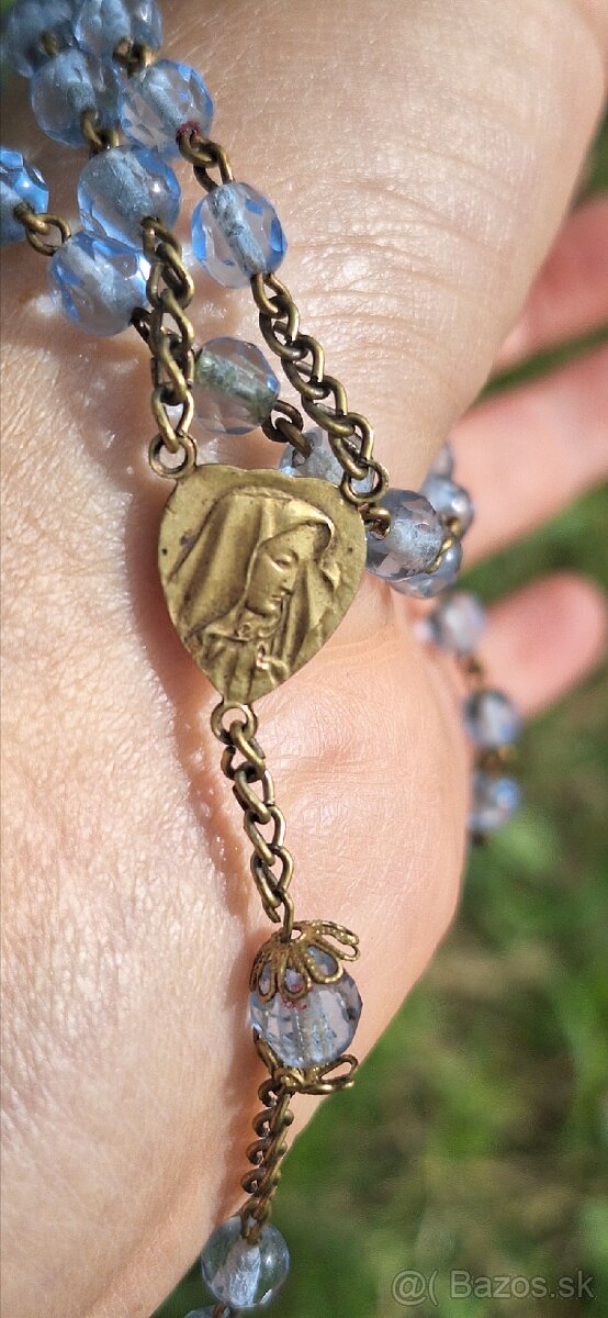 Starožitný ruženec vintage - 3