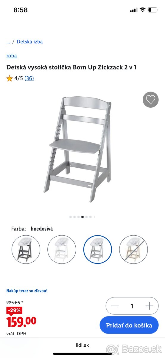 Detska jedalenska rastúca stolicka Roba - 3