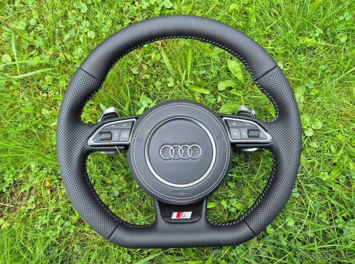 -AUDI VOLANT KOŽENÝ MULTIFUNKCNY ZKOSENY - 3