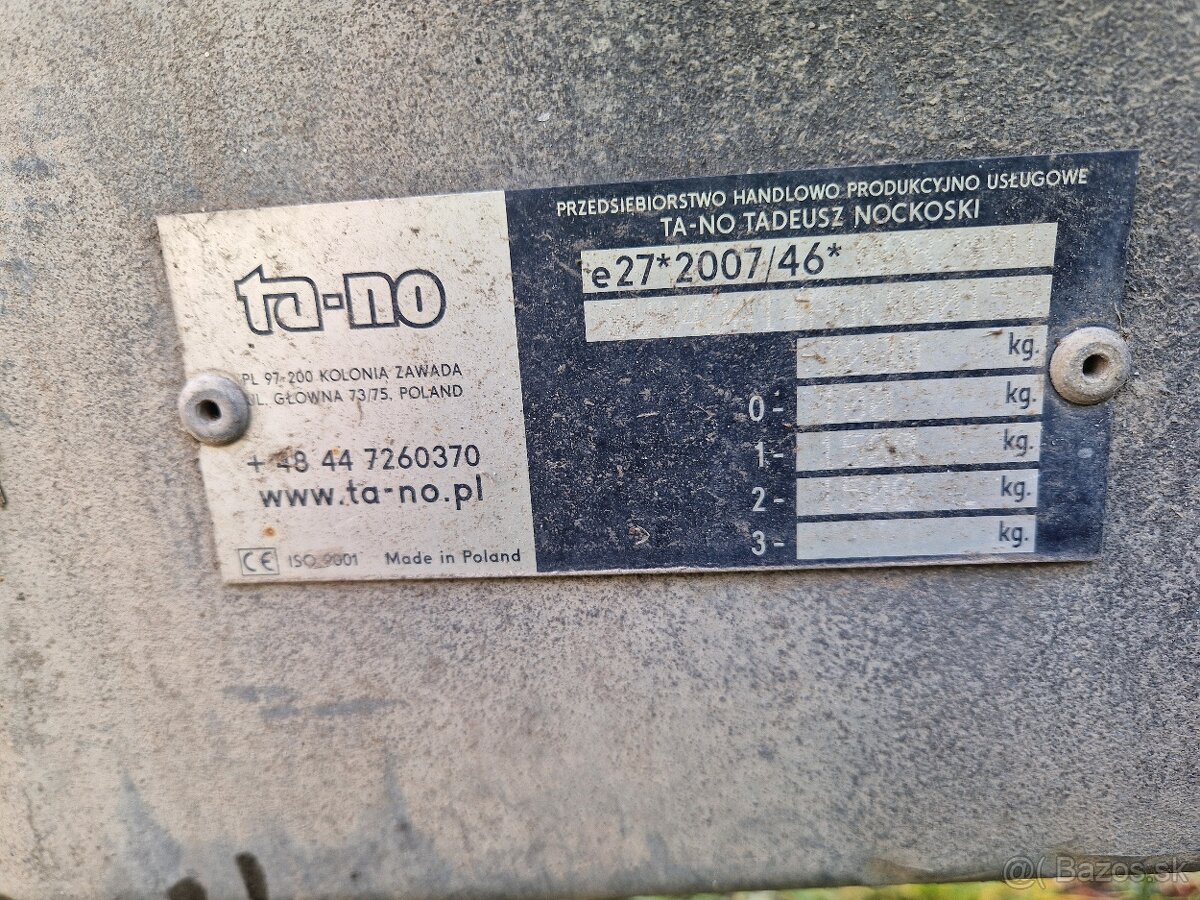 Autoprepravnik TA-NO 3000kg - 3