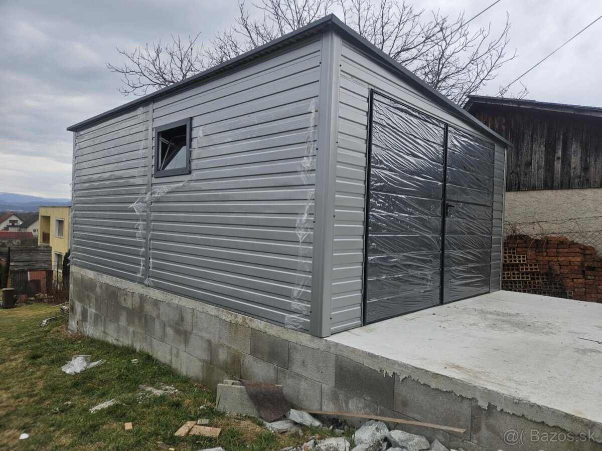 Kvalitná plechová garáž 4x5m - 3