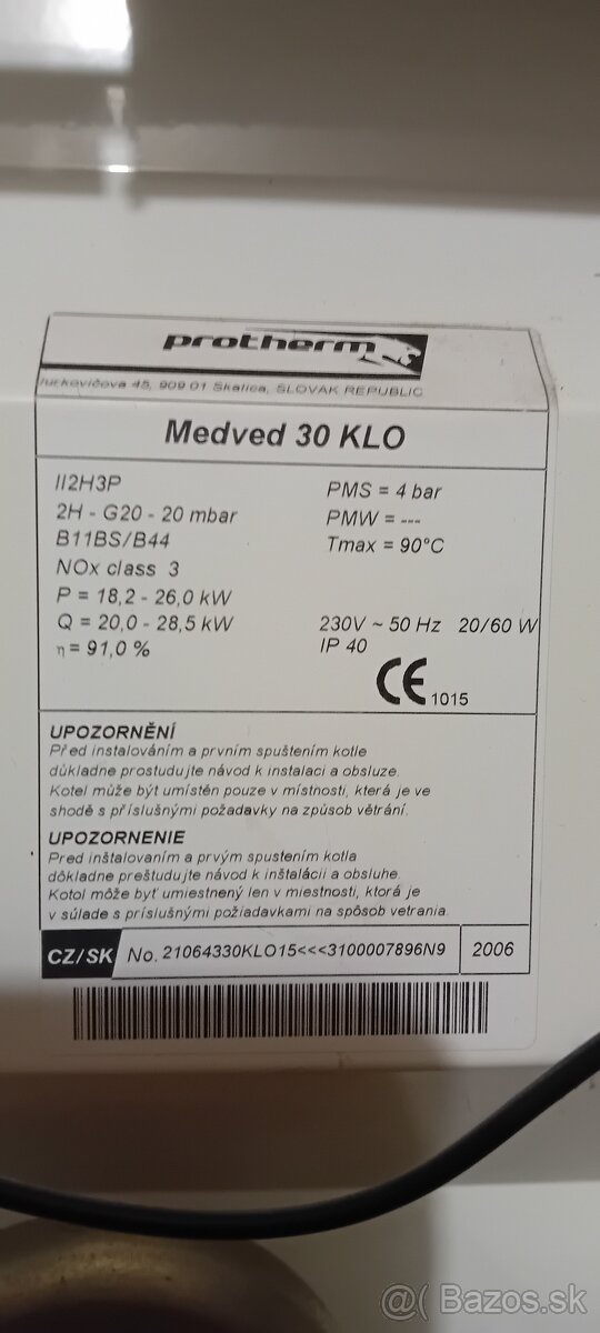 Predám plynový kotol PROTHERM - 3