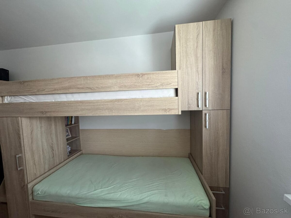 Poschodová posteľ so skrinkami - 3