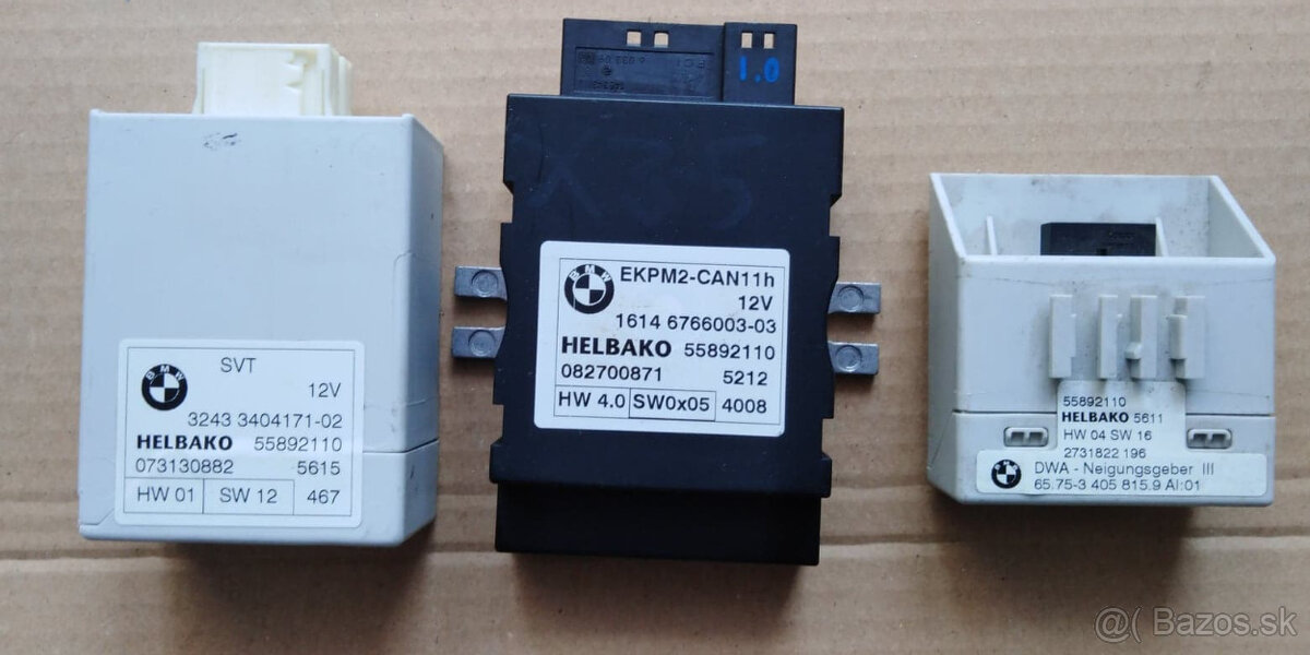 BMW X3 E83 moduly, riadiace jednotky 1 - 3