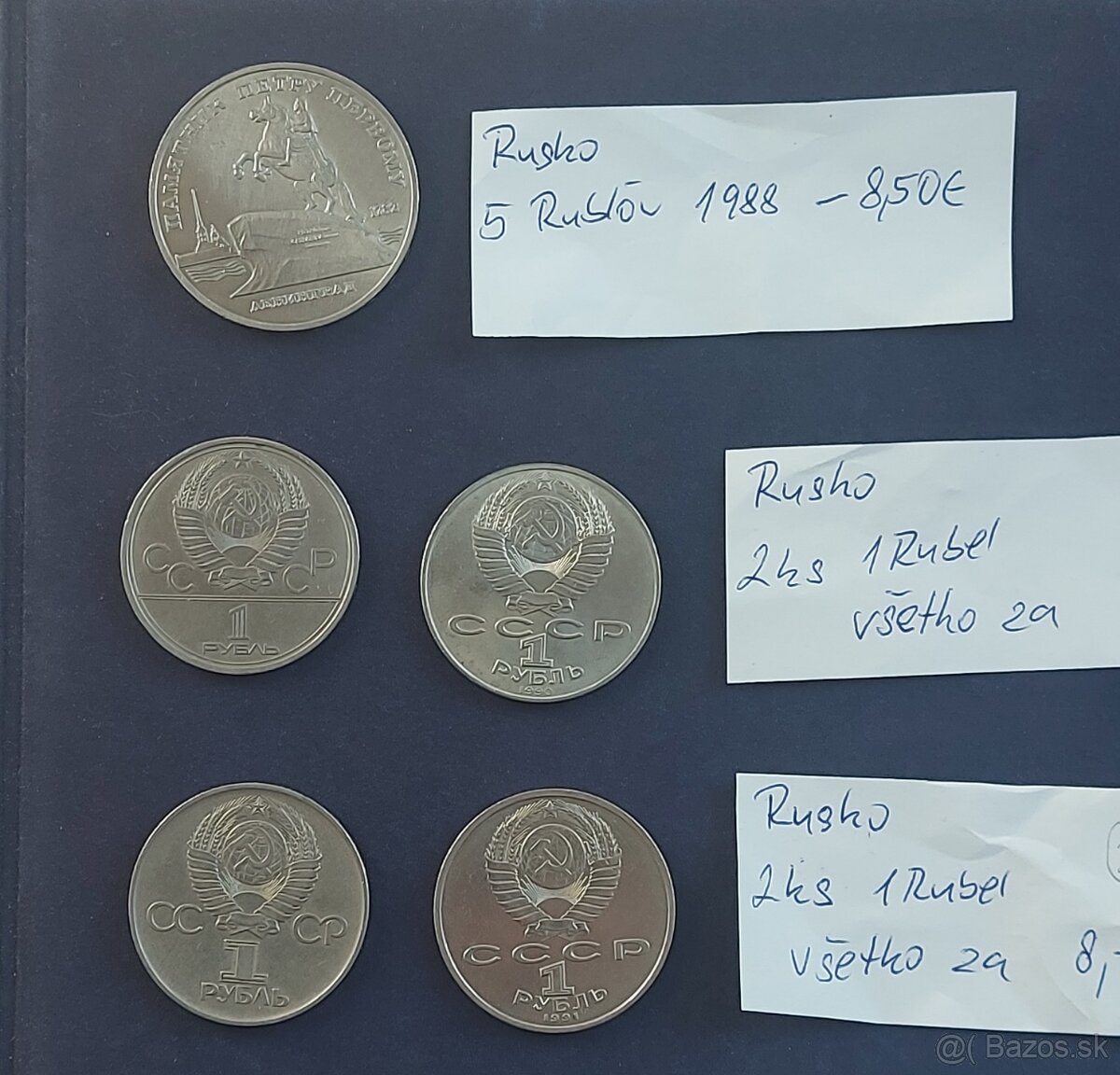 Zbierka mincí - Anglicko,Spojené Kráľovstvo, Rusko, Ruble - 3