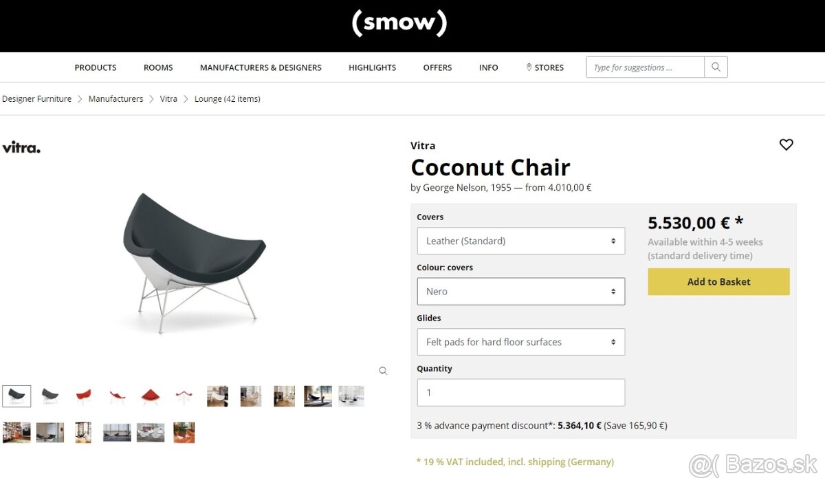 Coconut Chair - 3 kusy - 3