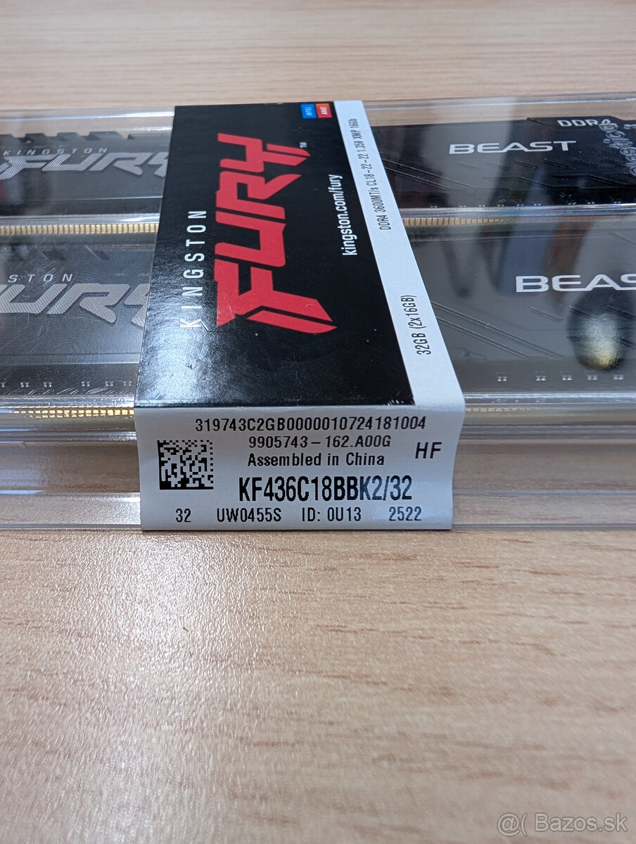 DDR4 Kingston FURY 32 GB DDR4 3600 - 3