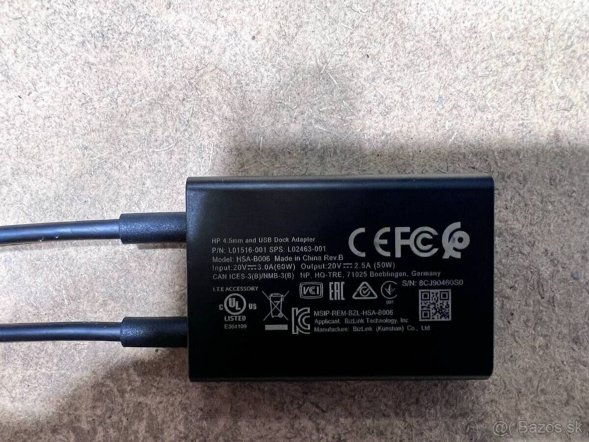 Predám redukciu HP 4.5mm and USB Dock Adapter. - 3