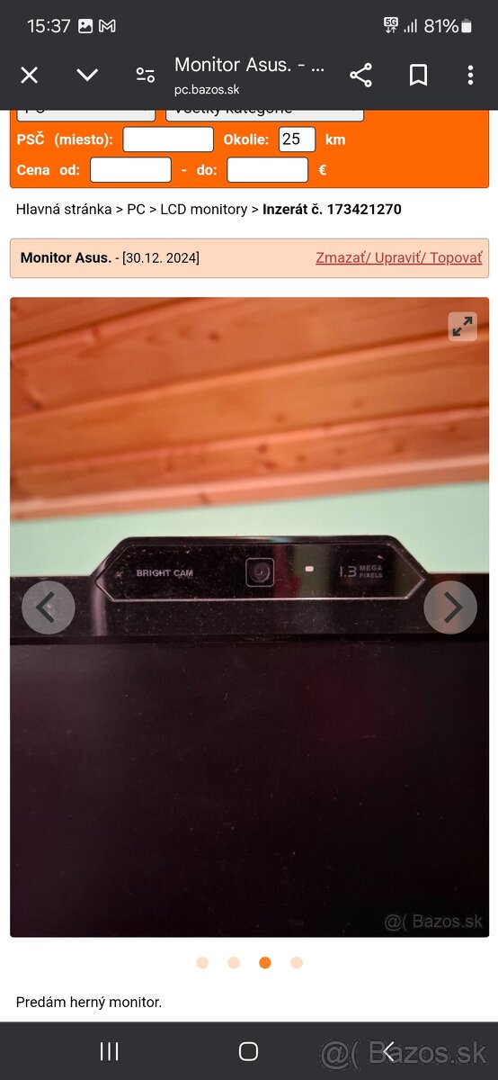 Predam LCD monitor ASUS - 3