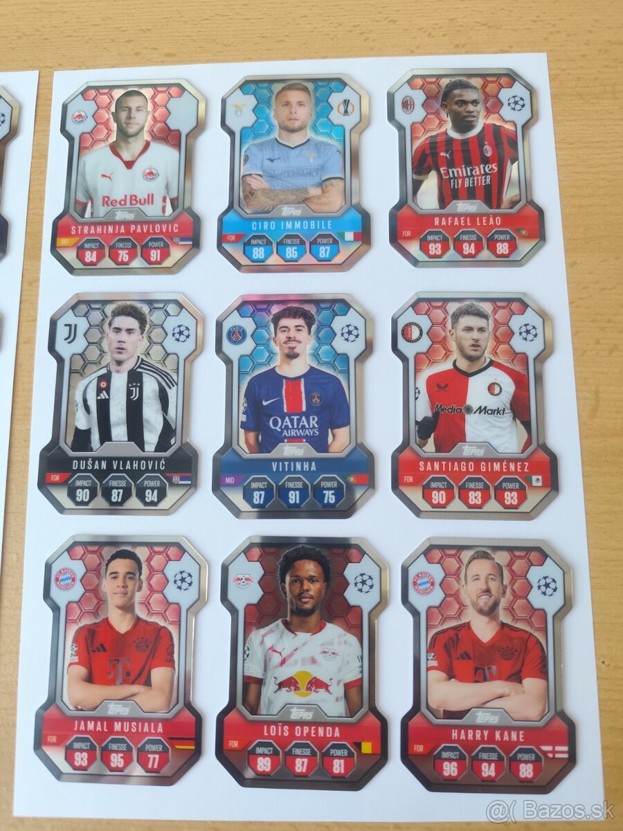 Chrome shield topps match attax 24/25 kartičky celý set 1-18 - 3