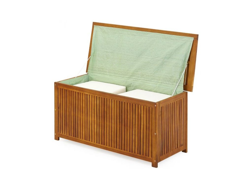 Drevený záhradný úložný box 300 L agát a plachta - 3