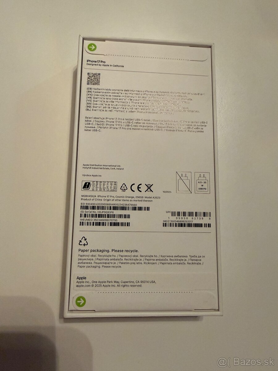 Na predaj Apple iPhone 17 pro 256GB Cosmic Orange, NOVÝ - 3