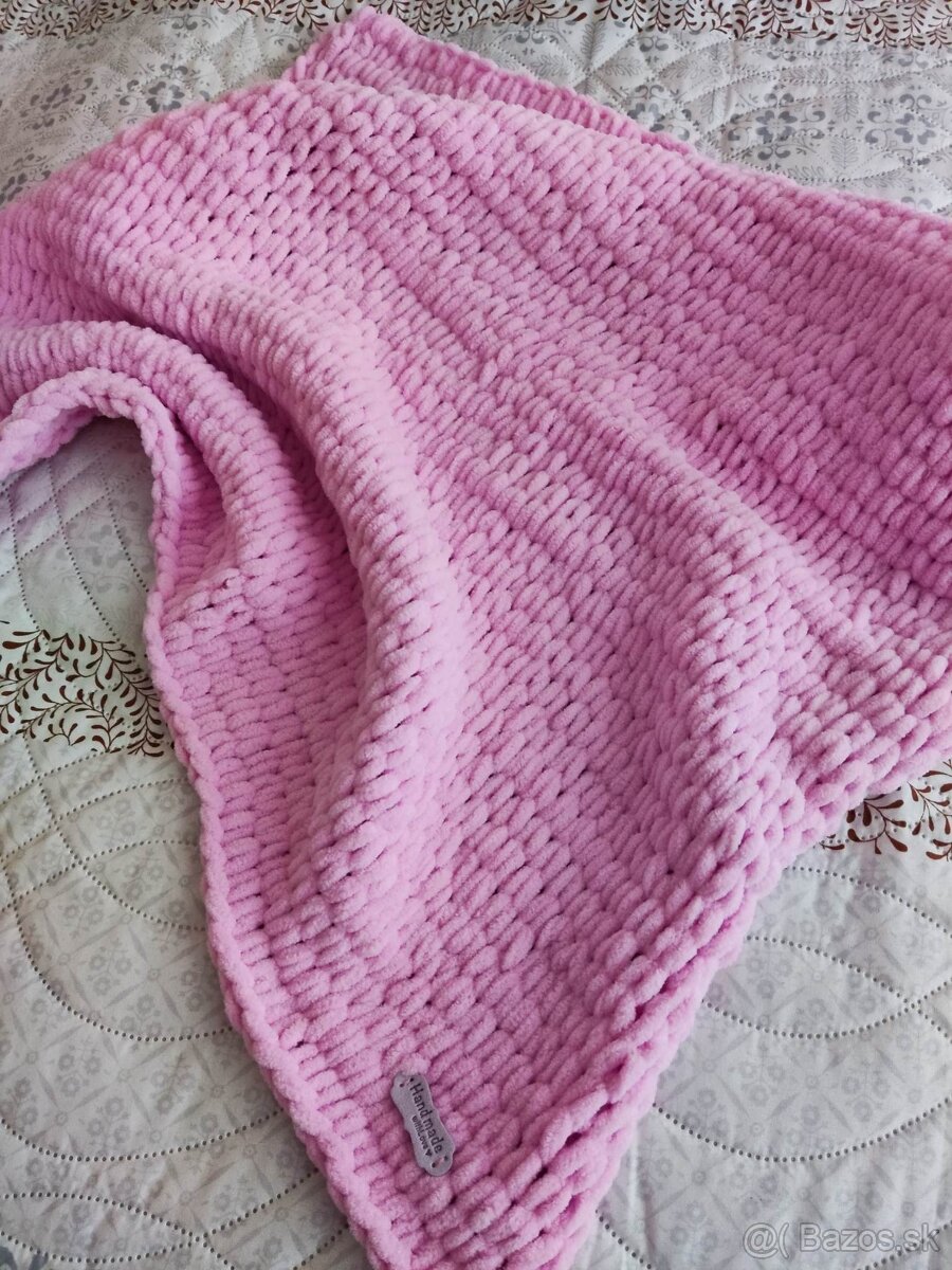 NOVÁ Baby ružová deka z Alize Puffy Fine - 3