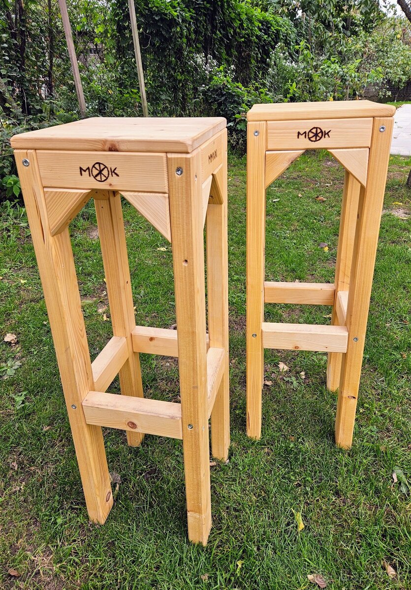 Drevené barové stoličky - 3