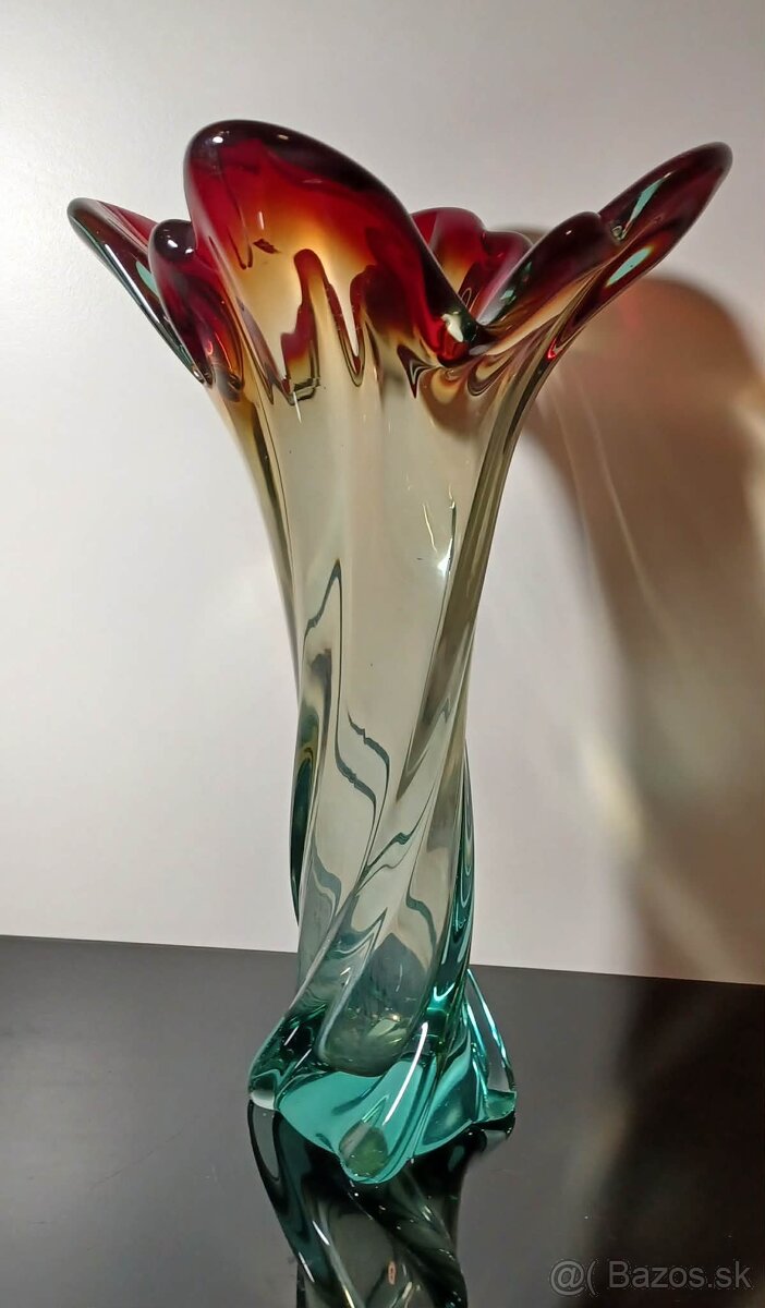 Krásna váza z hutného skla Muráno - 3