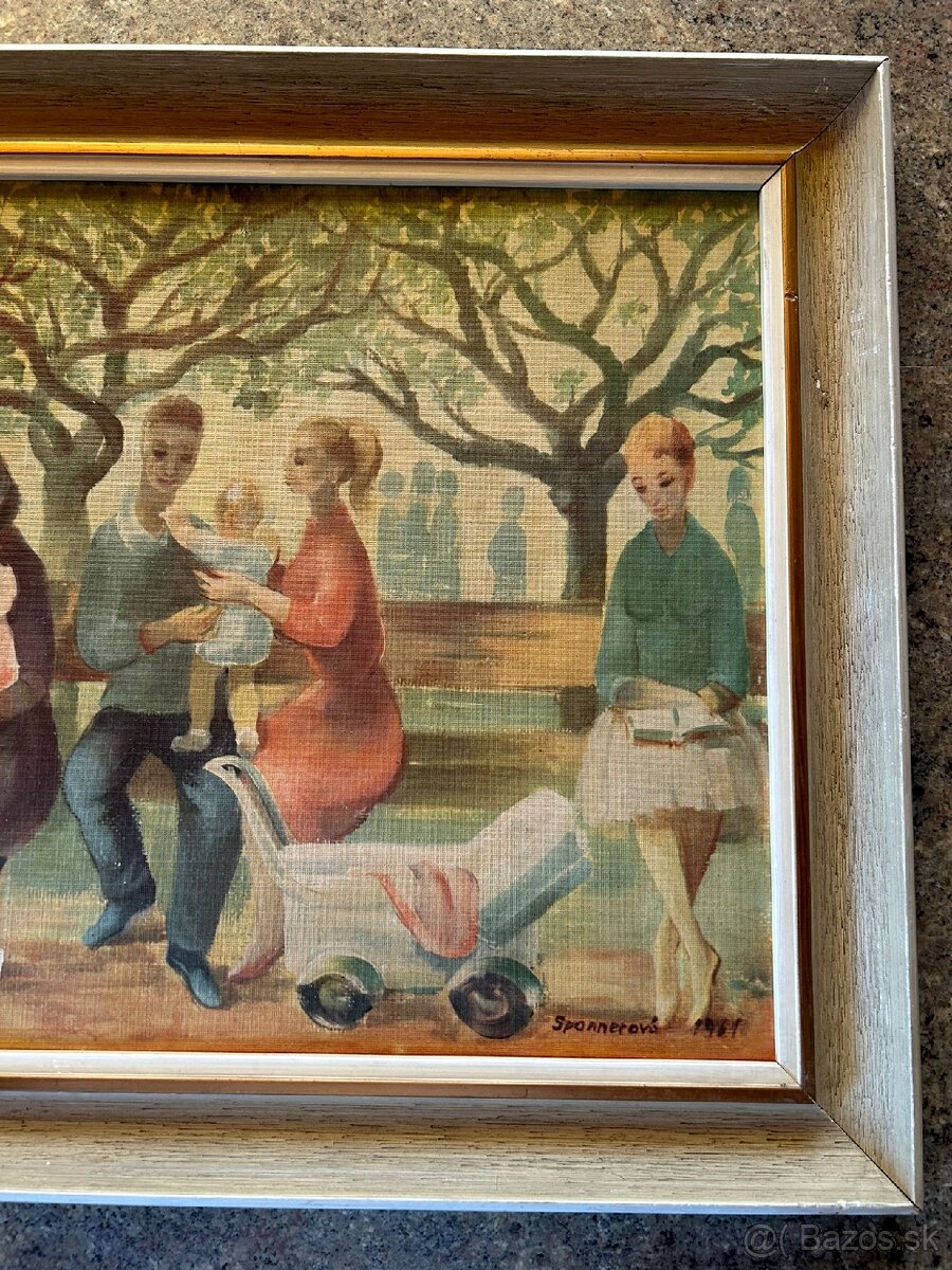 Retro obraz Na jarnom slnku, makramé... - 3