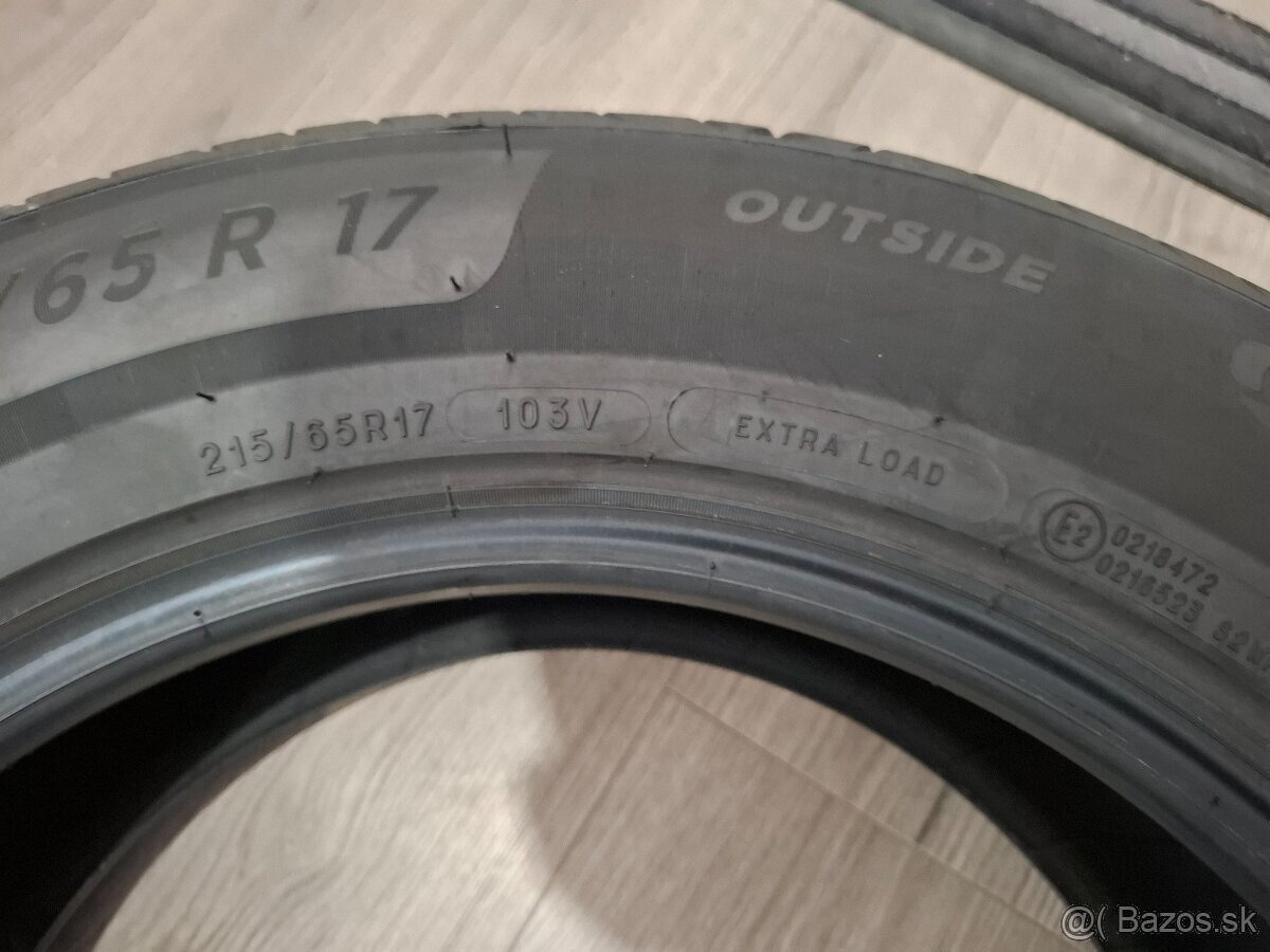 Predám letné pneu : Michelin - Primacy 4 / 215/65 R17 4 kusy - 3