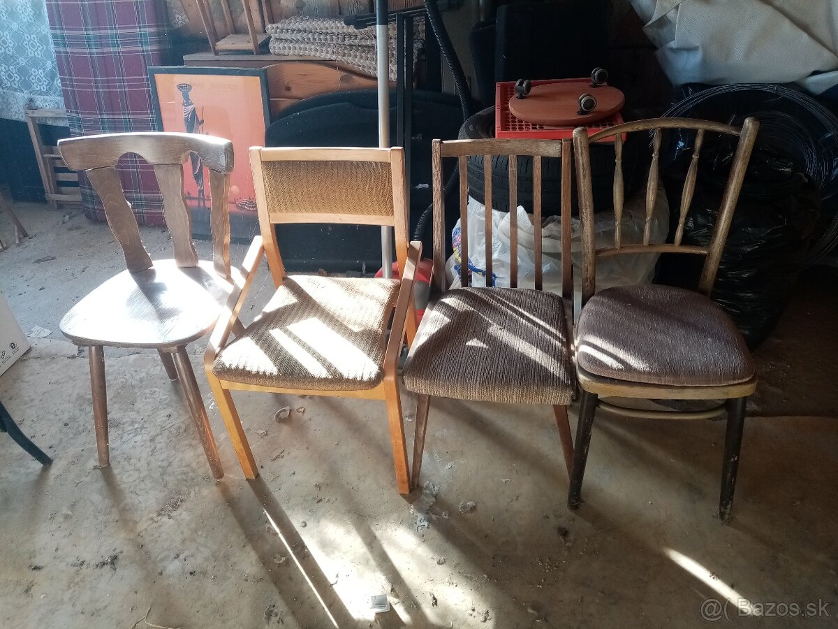 Retro stoličky, kufre - 3