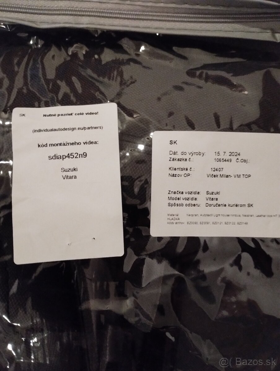 Predam autopotahy Suzuki Vitara - 3