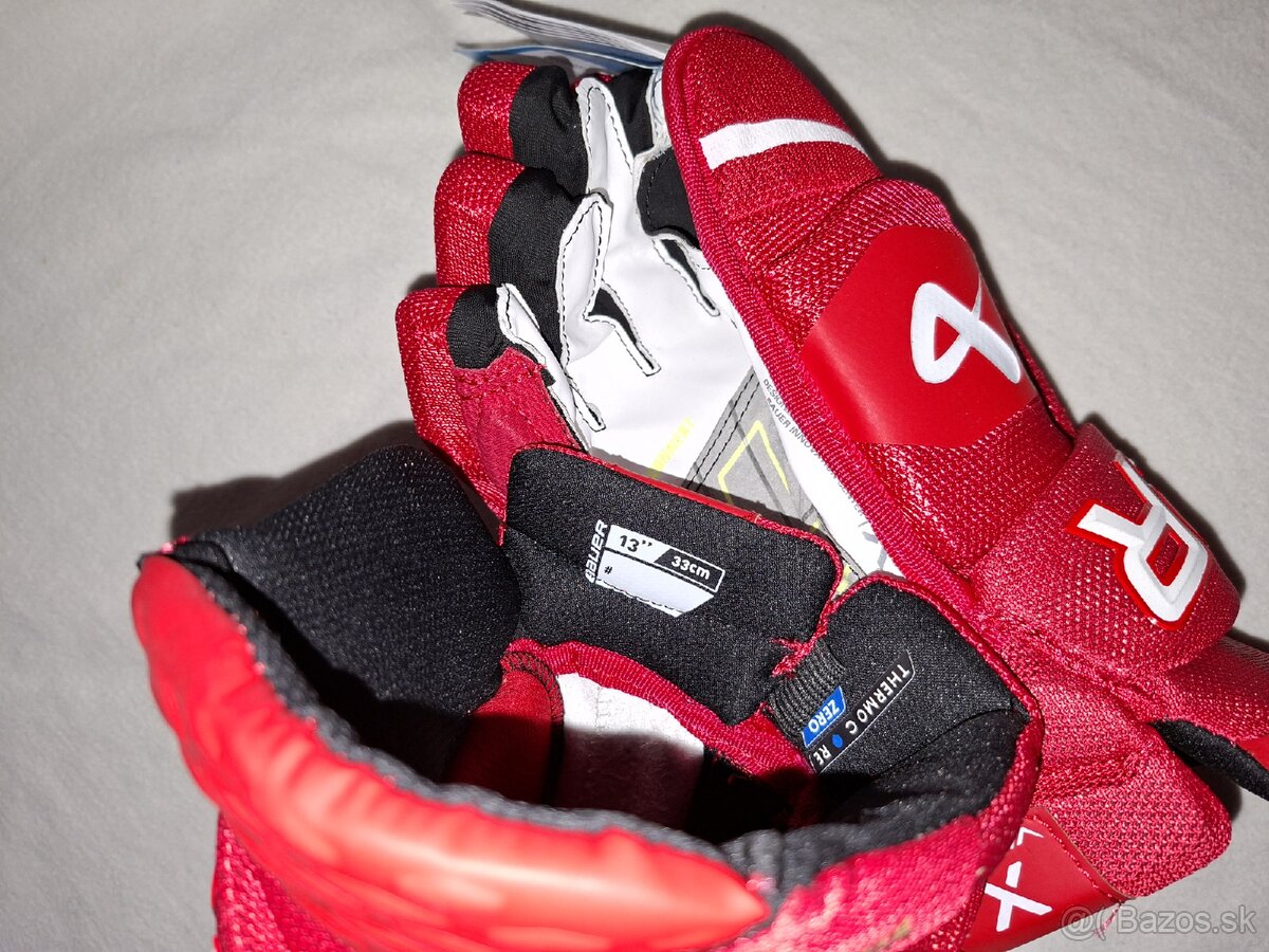 Červené rukavice Bauer - 3