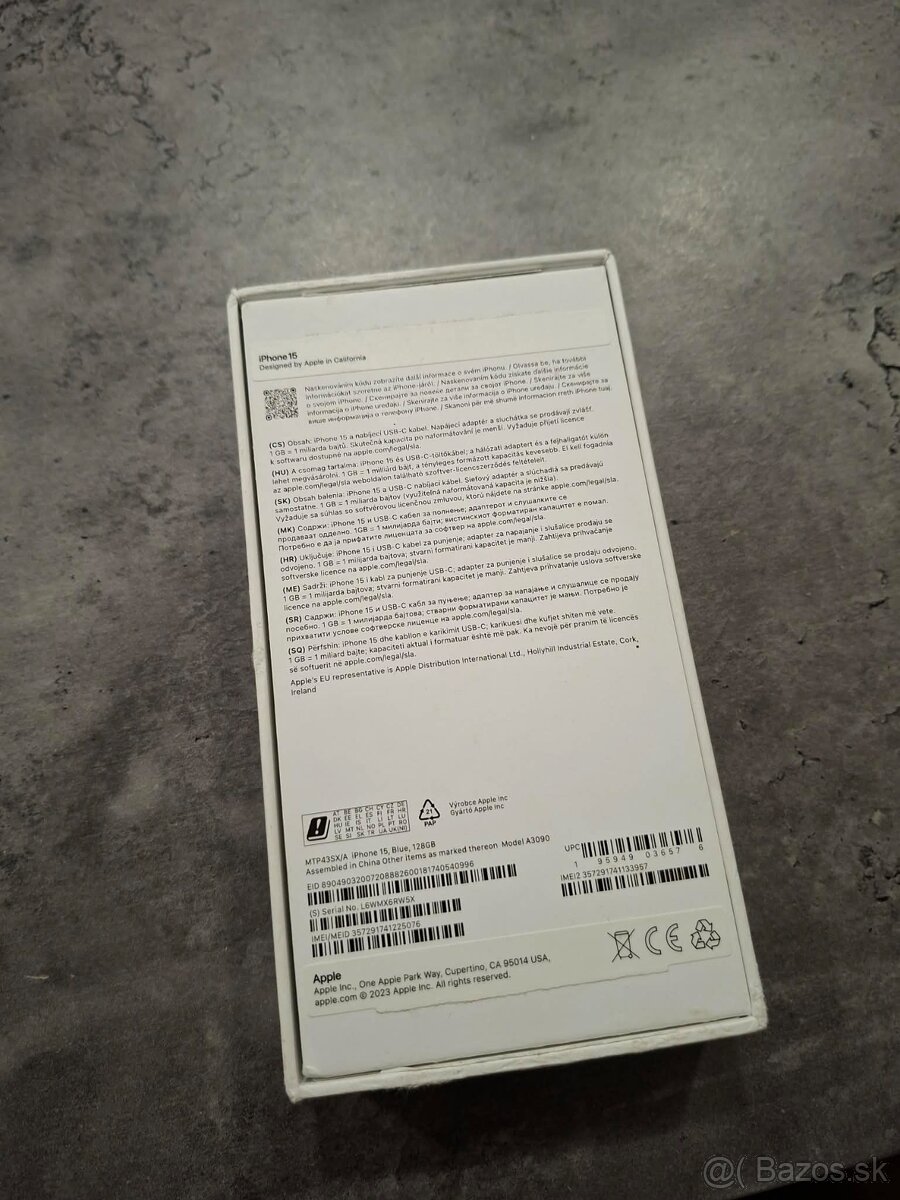 Predám IPhone 15, 128GB, Light blue - 3