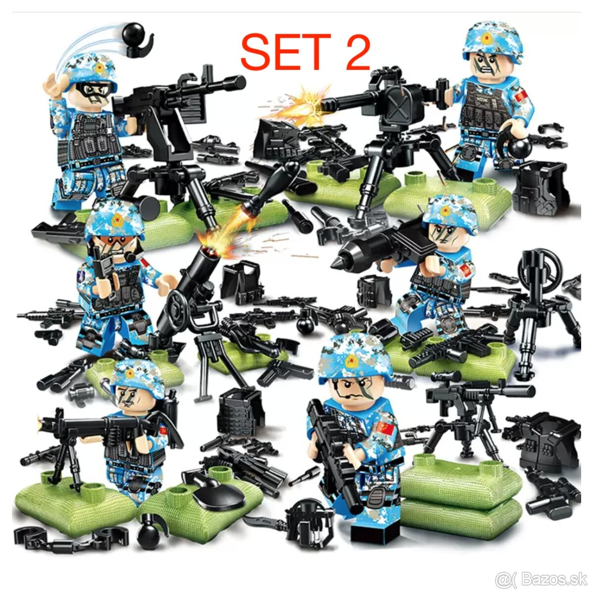 Rôzne sety vojakov 2 + doplnky - typ lego - 3