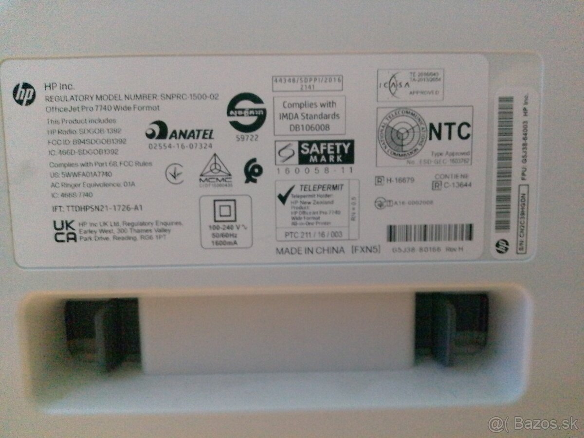 A3 farebná atramentová tlač/sken HP OfficeJet Pro 7740 G5J38 - 3