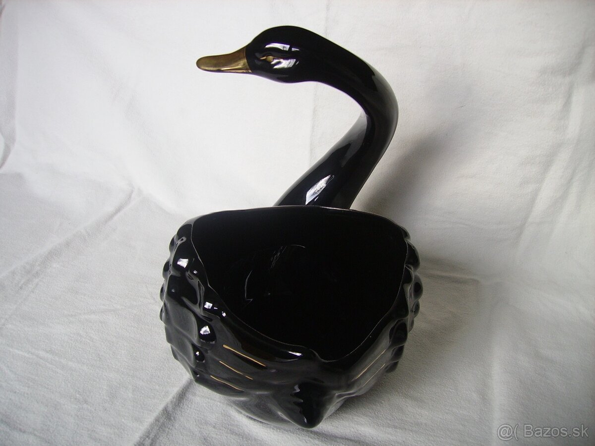 Veľká keramická čierna labuť - 3