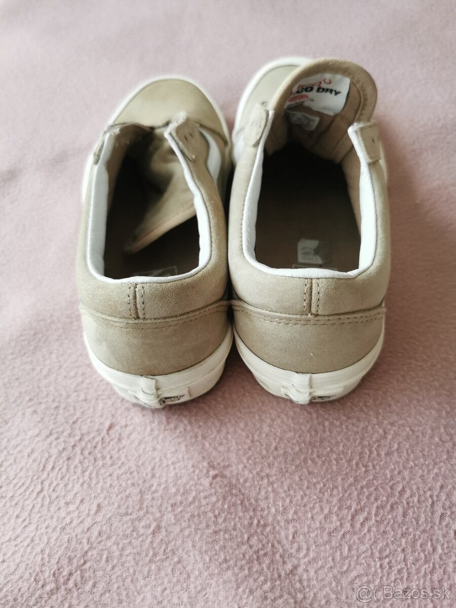 Svetlobéžové Vans tenisky, koža - 3