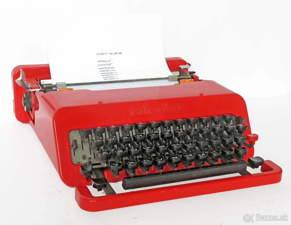 prenosný písací stroj OLIVETTI Valentine 1970te roky retro - 3