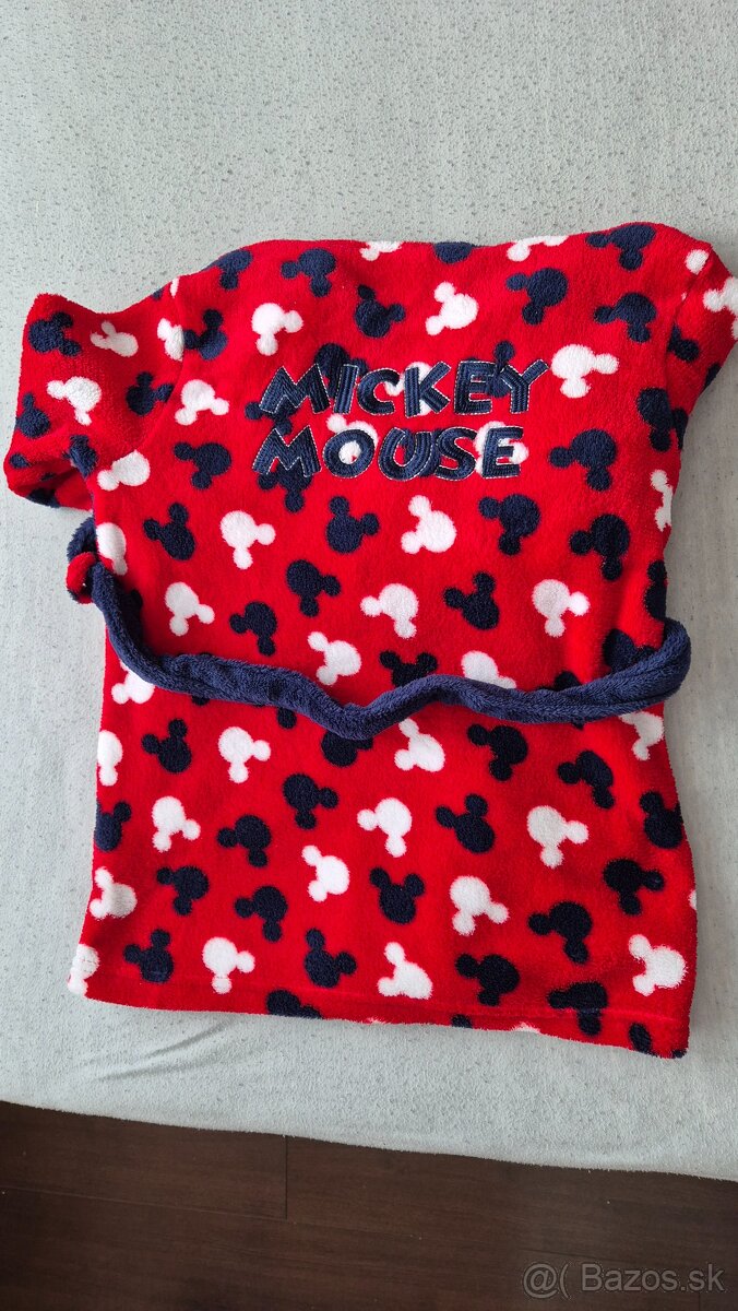 Detský župan s kapucňou Mickey Mouse - 3