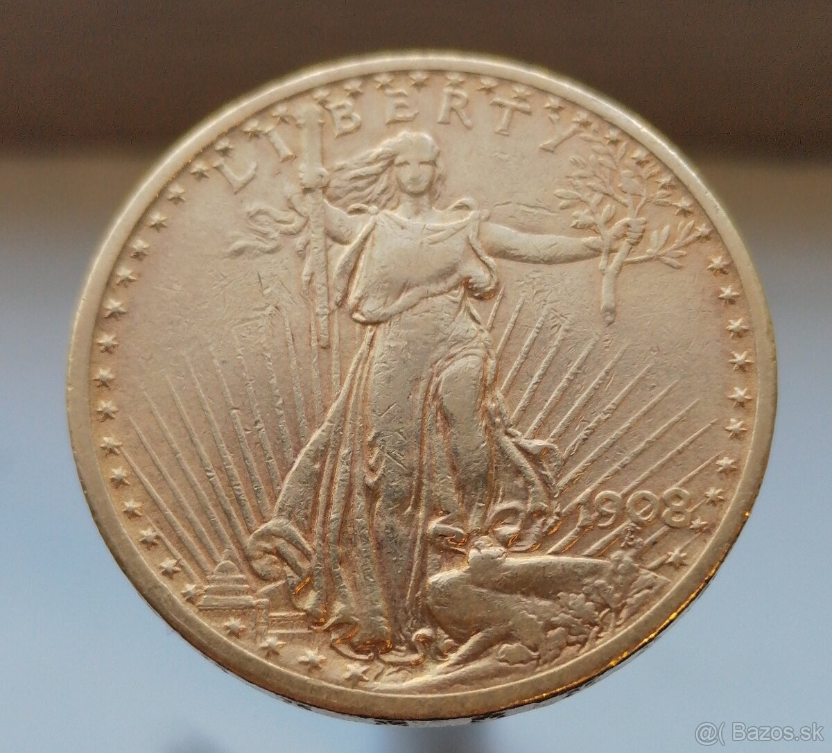 Zlatá minca 20 Dollar American Double Eagle, 1908 - 3