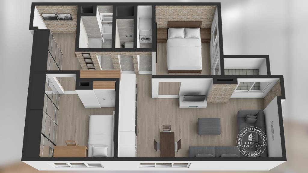 AXIS REAL | 3-izbový byt REKONŠTRUKCII, BA III. Rača, Račian - 3