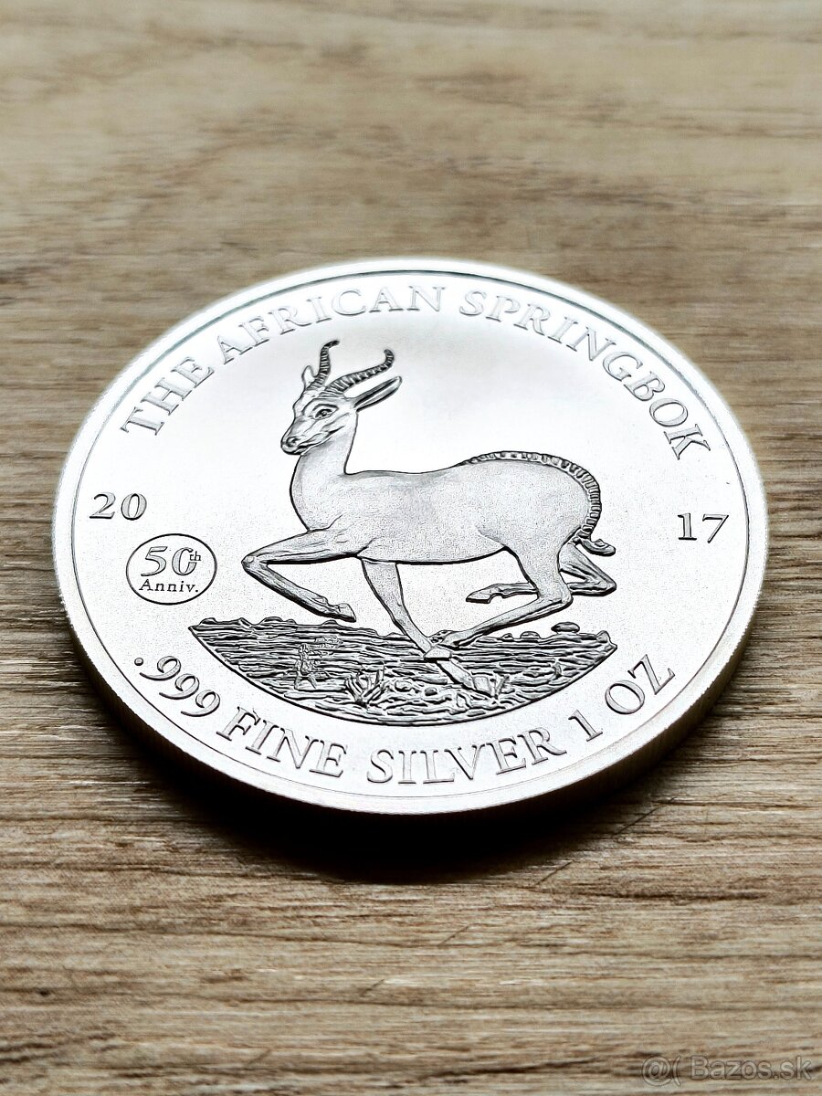 Strieborná minca Antilopa Gabun privy, 1oz, 999. - 3