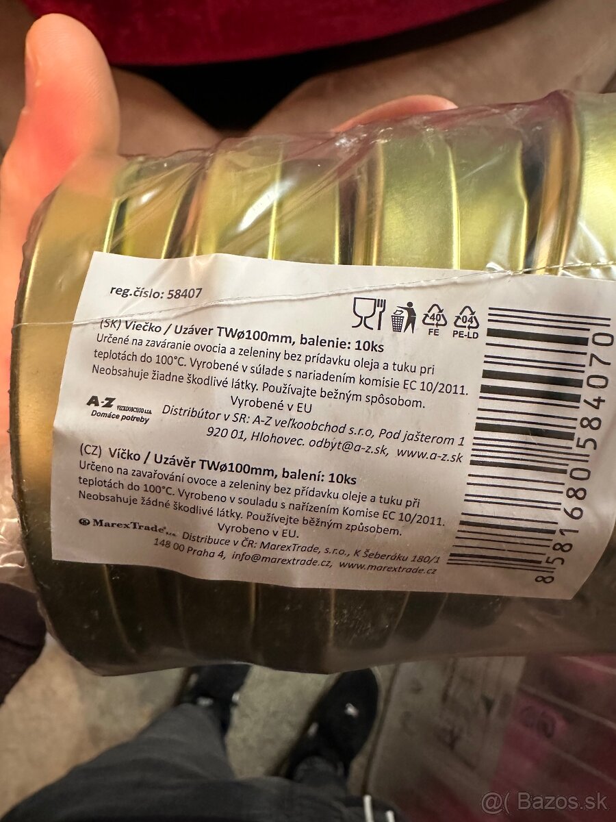 Viečka na zaváranie - 100mm na 4l poháre - 3