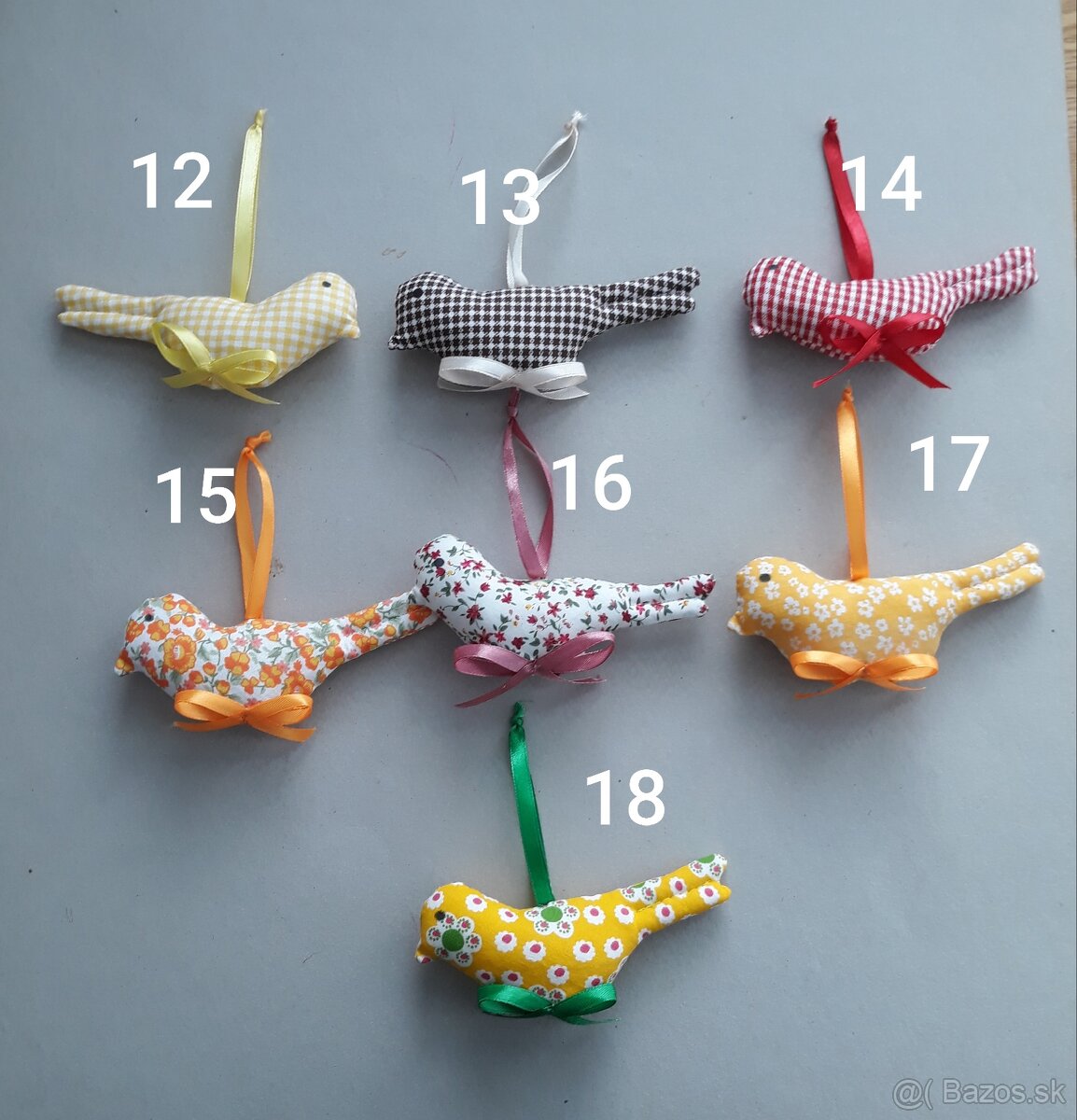 Vtáčiky a iné dekorácie z látky - 3