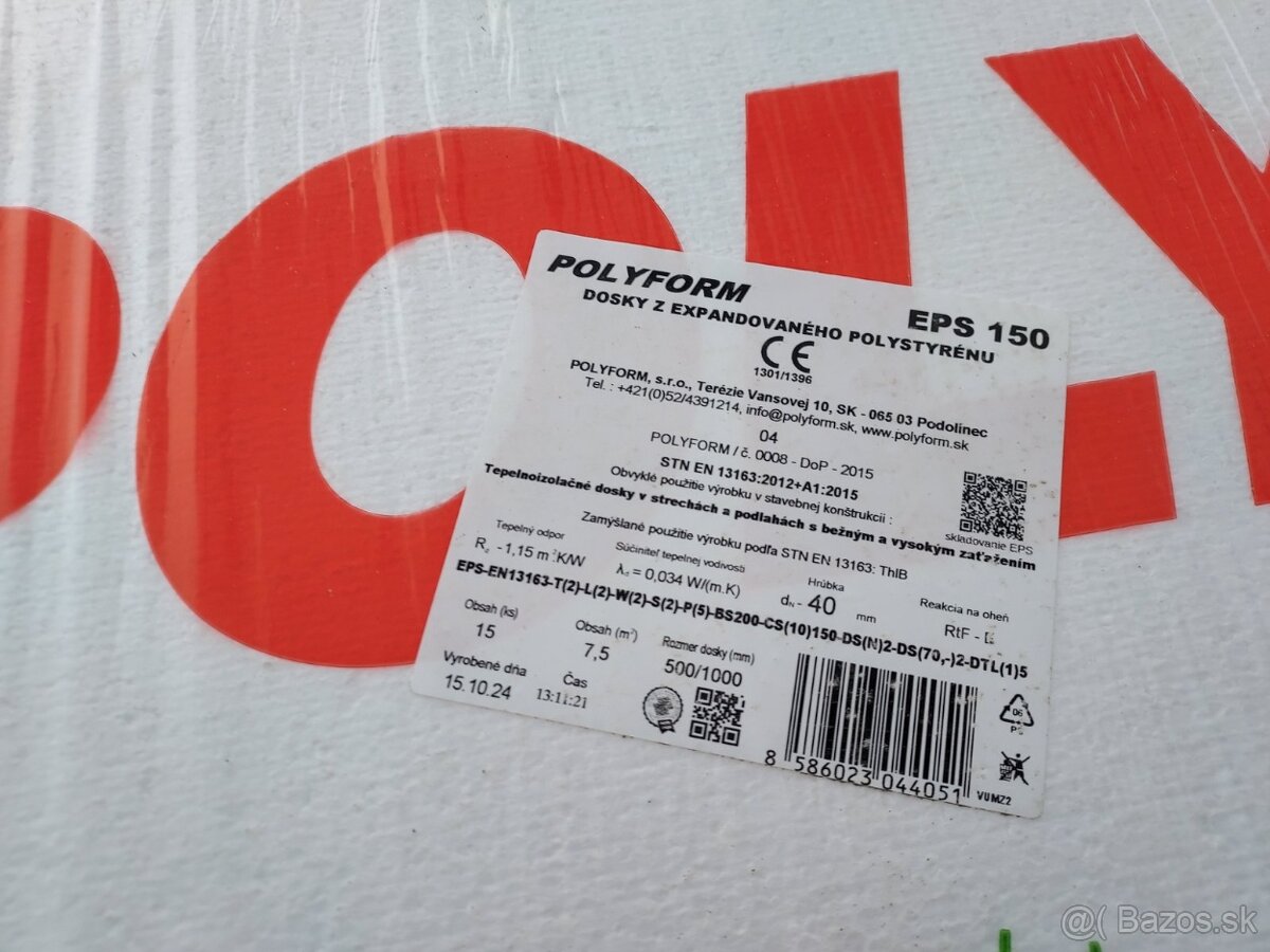 Podlahový polystyrén. Hrúbky 40, 60. - 3