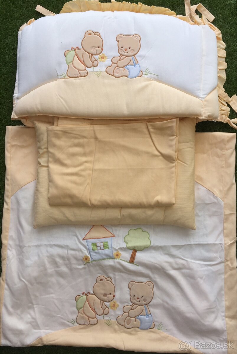 Scarlett posteľná súprava do postieľky Medvedíky nová - 3