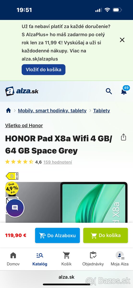 Tablet Honor pad x8a - 3